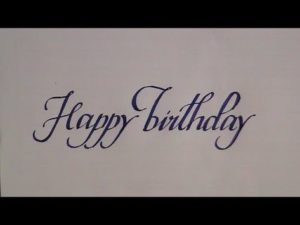 Happy Birthday in Calligraphic
