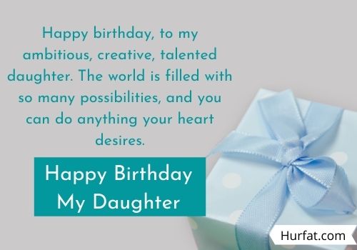 Happy Birthday wishes for daughter