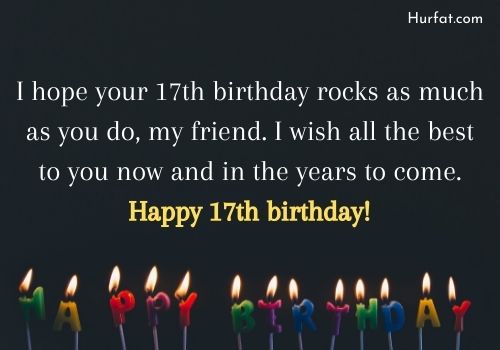 Happy 17th birthday message