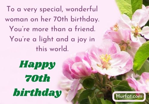 Happy 70th birthday wishes for Female