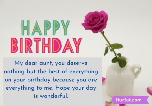 Happy birthday message to aunt