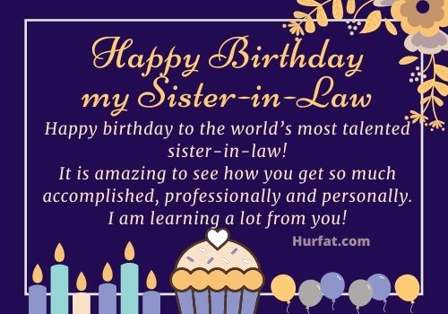 Happy Birthday Sister-in-Law