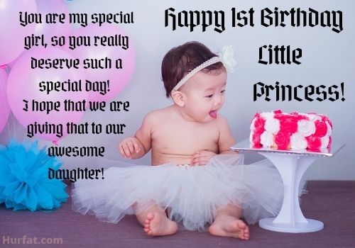 Happy 1st Birthday Wishes Baby Girl