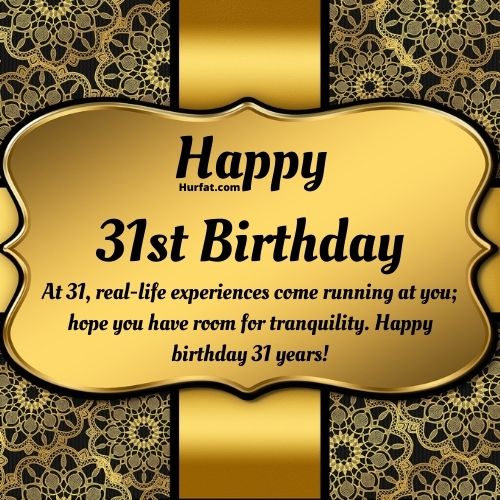 80+ Happy 31st Birthday Quotes and Wishes Messages and Images for 31 year old - Hurfat.com